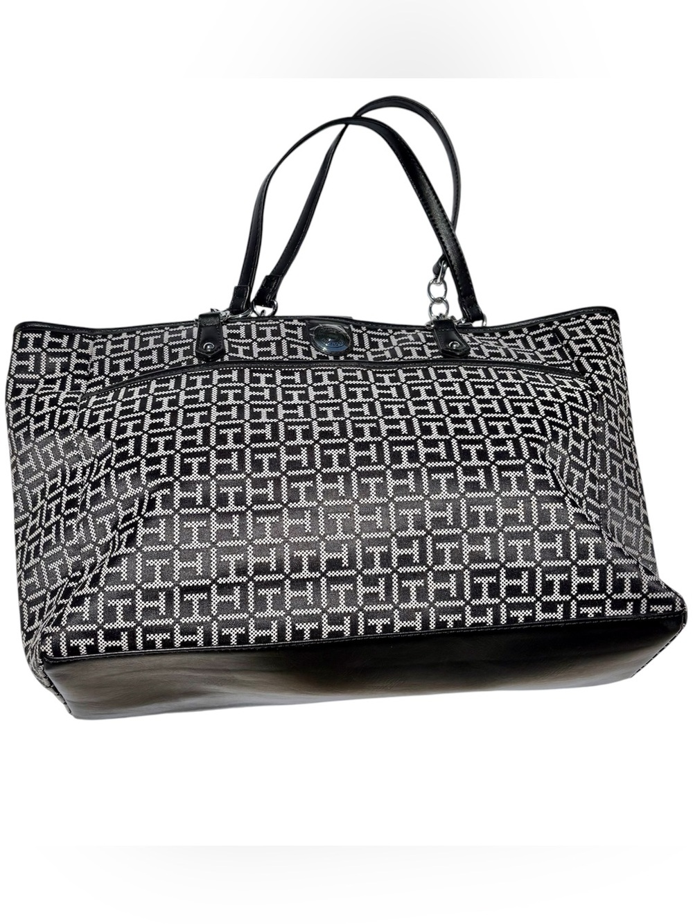 Tommy Hilfiger Black & White Logo Tote Bag Perfect Condition New With Tags 🏷️